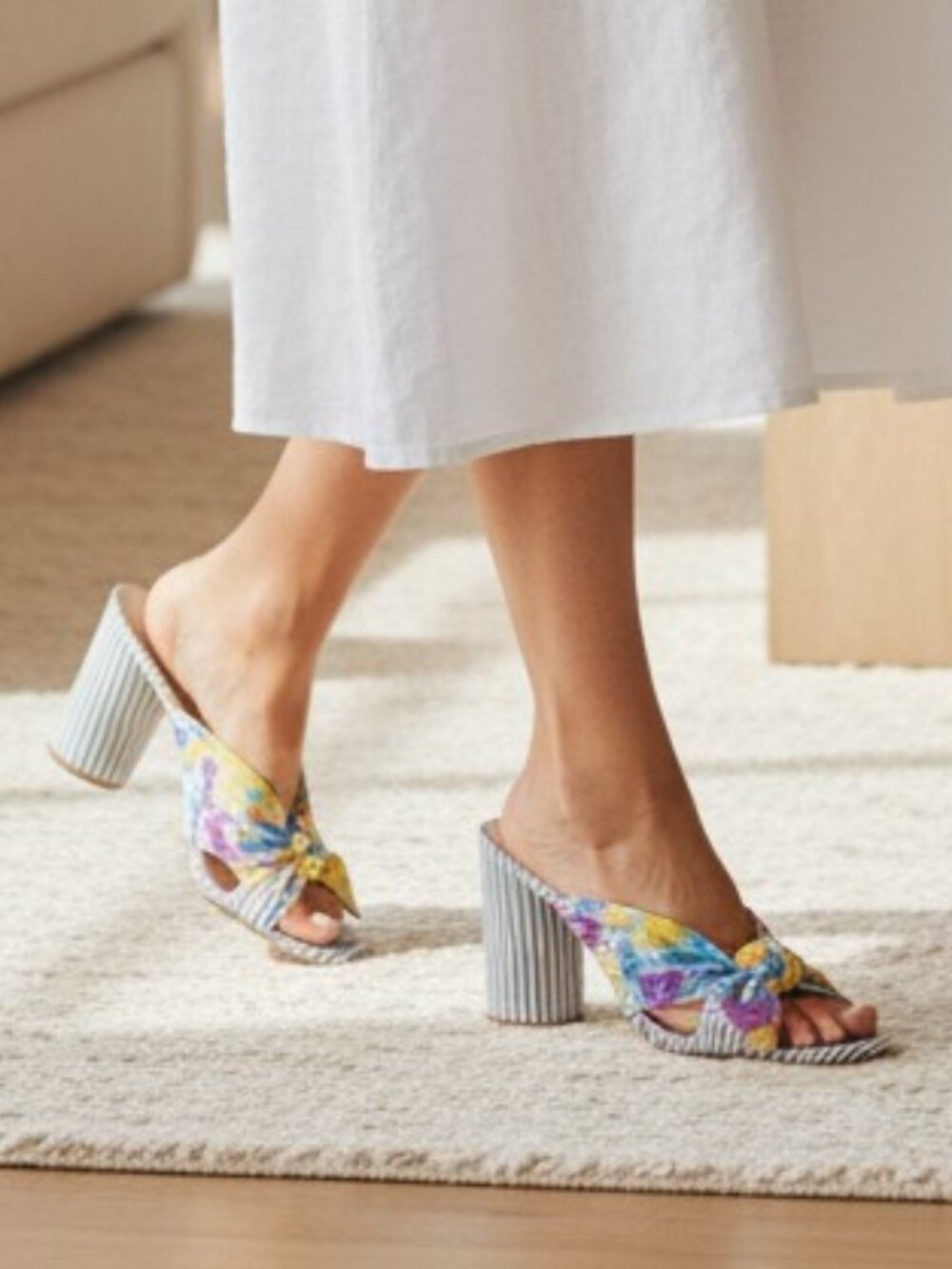 Cupcakes and Cashmere Orinda Satin Bow Mule Sandal - Size 10